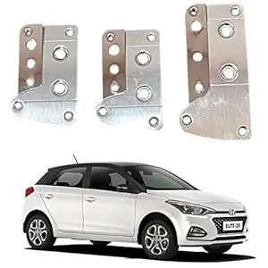 Oshotto 3 Pcs Non-Slip Manual CS-036 Car Pedals Kit Pad Covers Set Compatible with Hyundai I20 Elite (Silver)