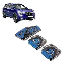 Car Brake Clutch 3 Pcs Non-Slip Manual Pedal Kit Pad Covers Set Compatible with Mahindra XUV-700