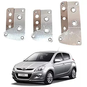 Oshotto 3 Pcs Non-Slip Manual CS-036 Car Pedals Kit Pad Covers Set Compatible with Hyundai I20 Old (Silver)