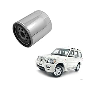 Auto Spare World Engine Oil Filter Compatible With Mahindra Scorpio 2008-2014 Diesel Set of 1 Pcs.