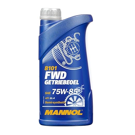 MANNOL 8101 FWD SEMI-SYNTHETIC GEAR OIL SAE 75W-85 API GL4 API MT-1 MIL-L-2105 GERMAN IMPORT 1 LITRE