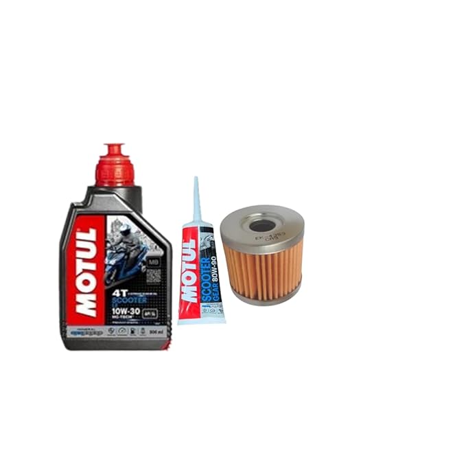 MOTUL SCOOTER LE 10W30 -(800ML) & SCOOTER GEAR - 80W90 (120ml) WITH OIL FILTER FOR ACCESS